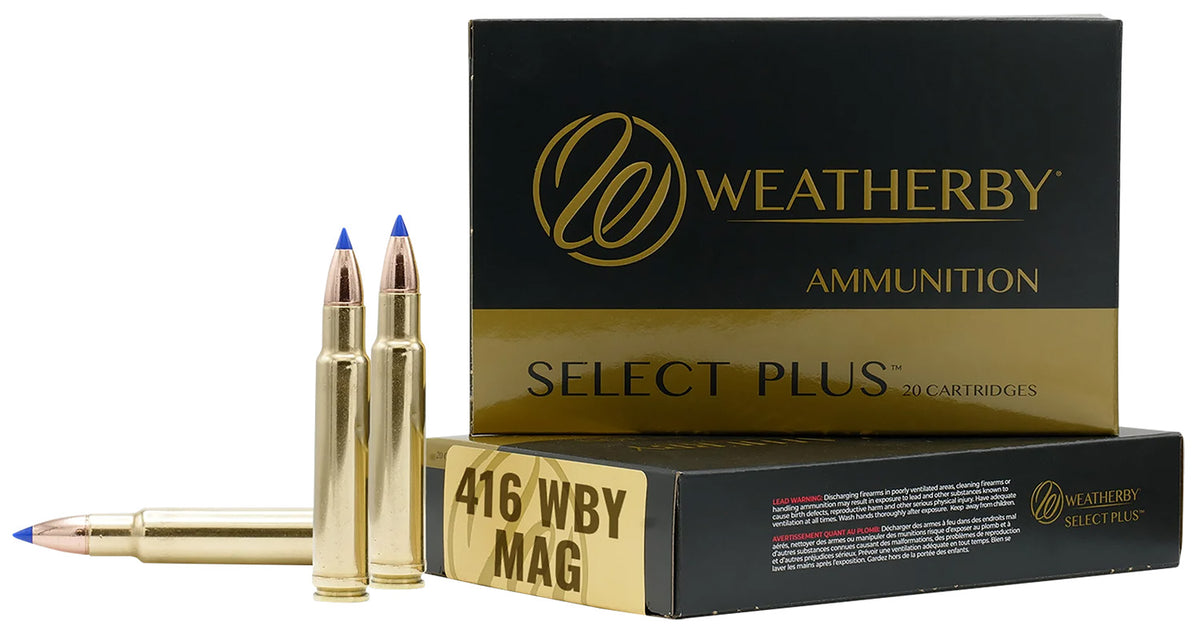 Weatherby Select Plus Barnes Tipped TSX Lead Free 350 Grain .416 Wthby Mag 2880 fps 747115425150