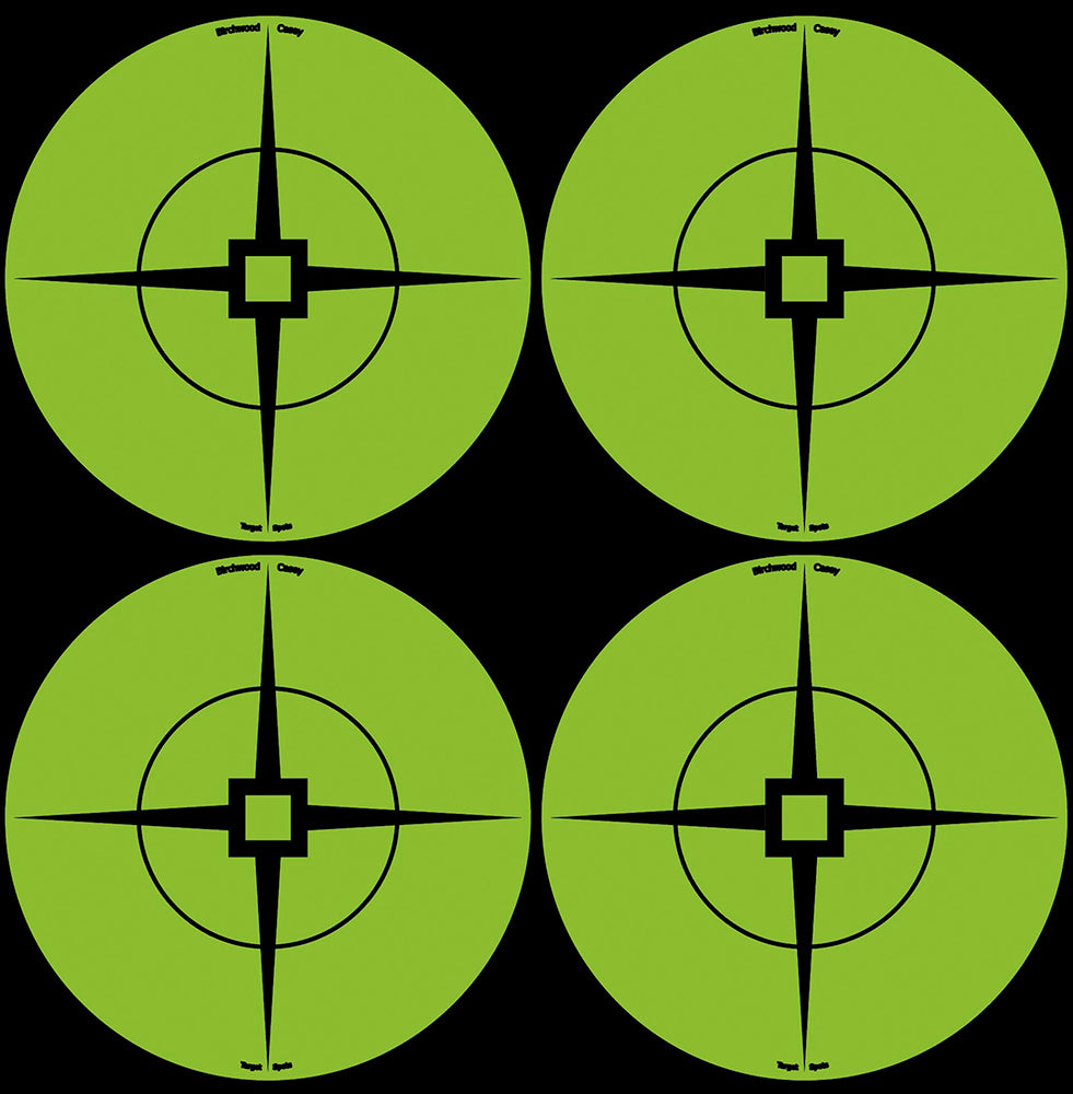 Birchwood Casey 3" Crosshair Self-Adhesive Target Spots Atomic Green 40 Pack