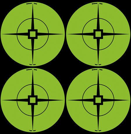Birchwood Casey 3" Crosshair Self-Adhesive Target Spots Atomic Green 40 Pack