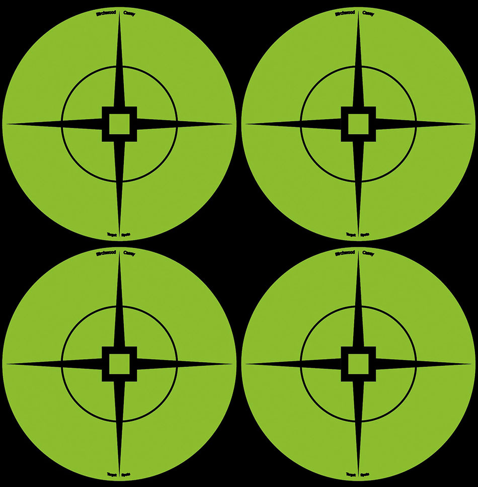 Birchwood Casey 3" Crosshair Self-Adhesive Target Spots Atomic Green 40 Pack