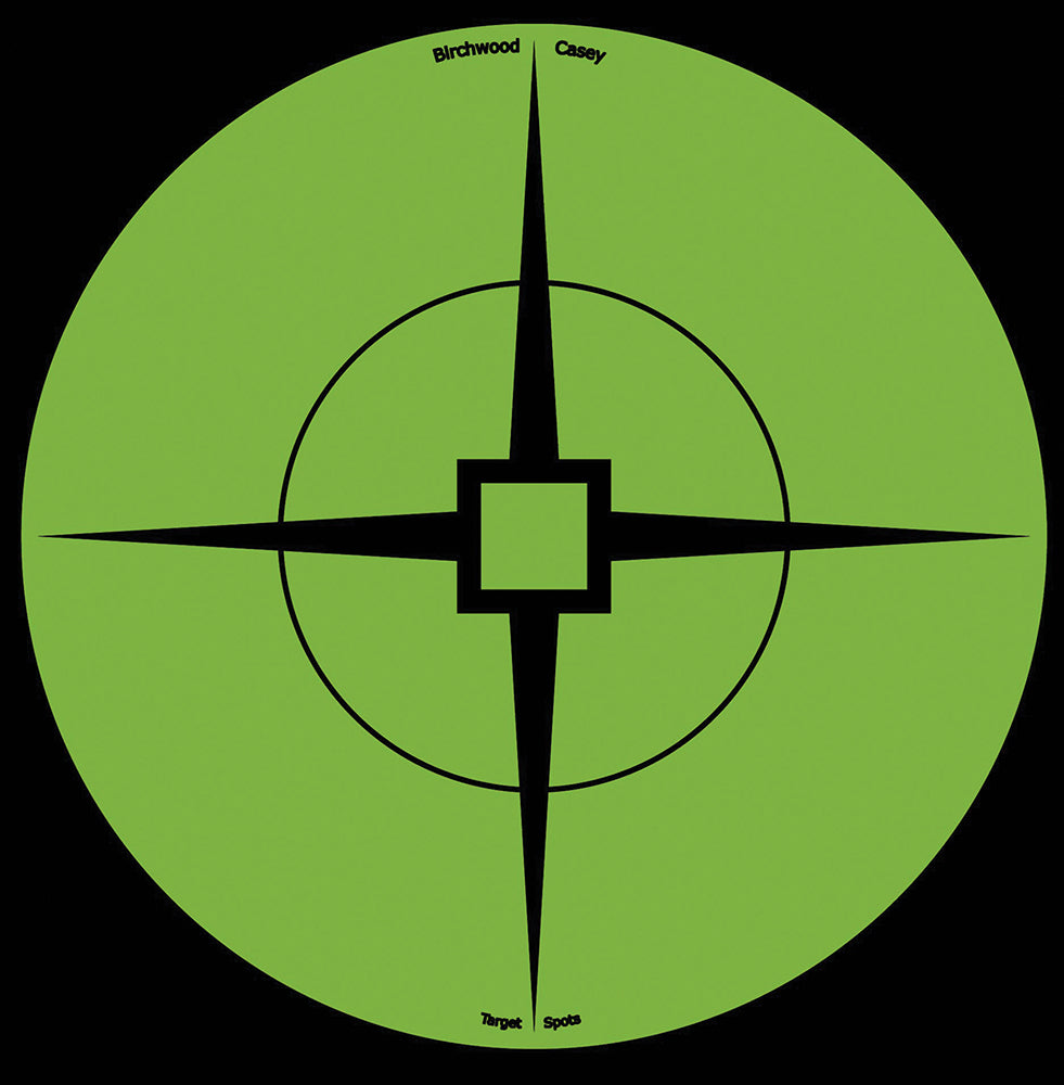 Birchwood Casey 33936 Self-Adhesive 6" Crosshair Target Spots Green 10 Pack
