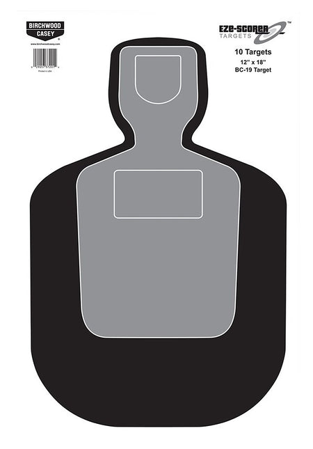 Birchwood Casey 37007 BC-19 Silhouette Hanging Paper Shooting Targets 12"x18" 100 Pack