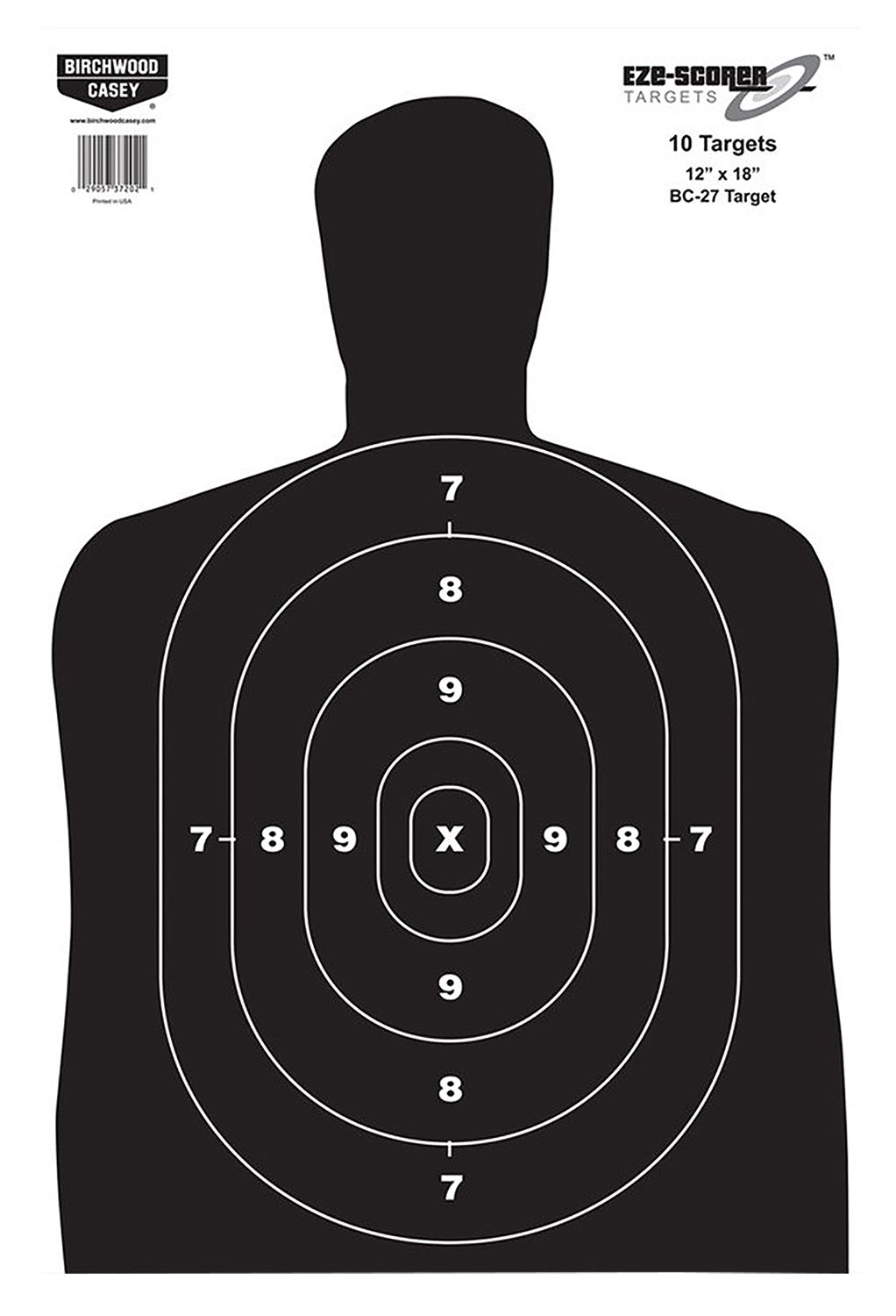 Birchwood Casey 37005 BC-27 Silhouette Hanging Paper Shooting Targets 12"x18" 100 Pack