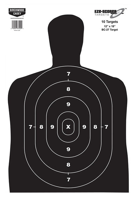 Birchwood Casey 37005 BC-27 Silhouette Hanging Paper Shooting Targets 12"x18" 100 Pack