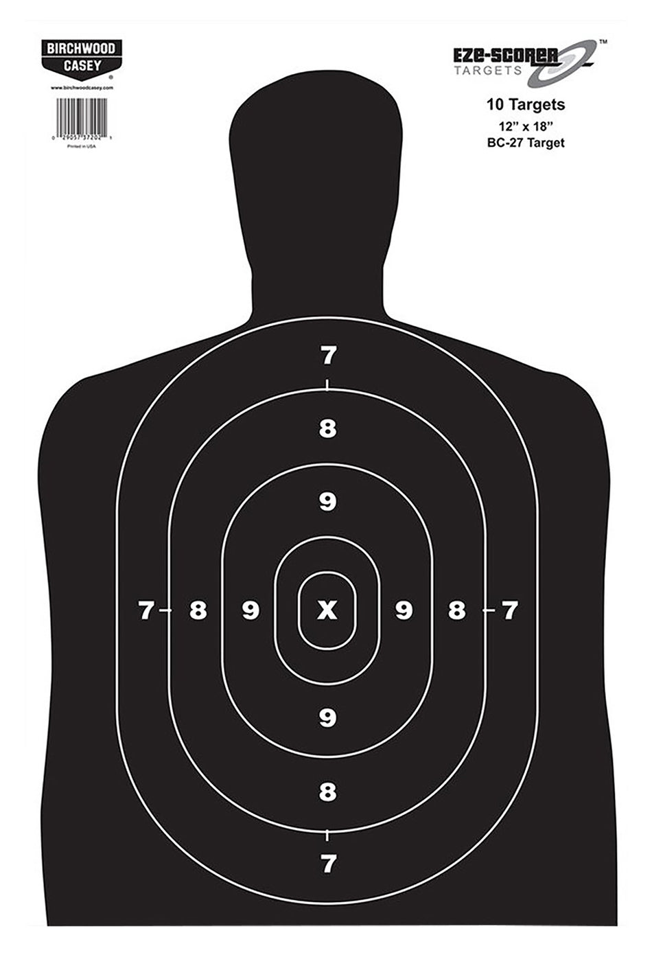 Birchwood Casey 37005 BC-27 Silhouette Hanging Paper Shooting Targets 12"x18" 100 Pack