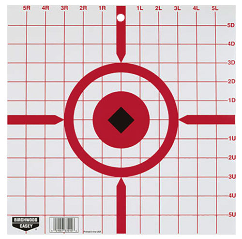 Birchwood Casey 37210 Rigid Tagboard 12" Crosshair Sight-In Hanging Shooting Targets 10 Pack