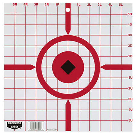 Birchwood Casey 37210 Rigid Tagboard 12" Crosshair Sight-In Hanging Shooting Targets 10 Pack