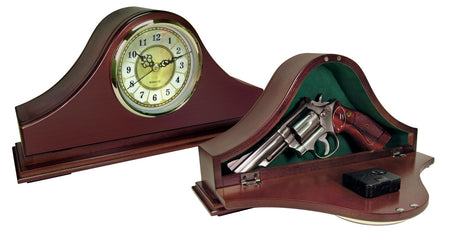 Peace Keeper MGC Mahogany Mantle Clock Hidden Handgun Compartment 14.62x7.37x3.75"