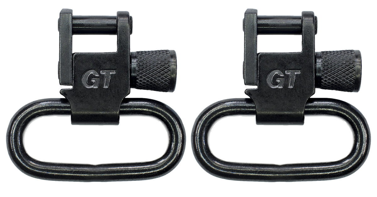 GrovTec GTSW01 1" Black Steel Locking Rifle Sling Swivel