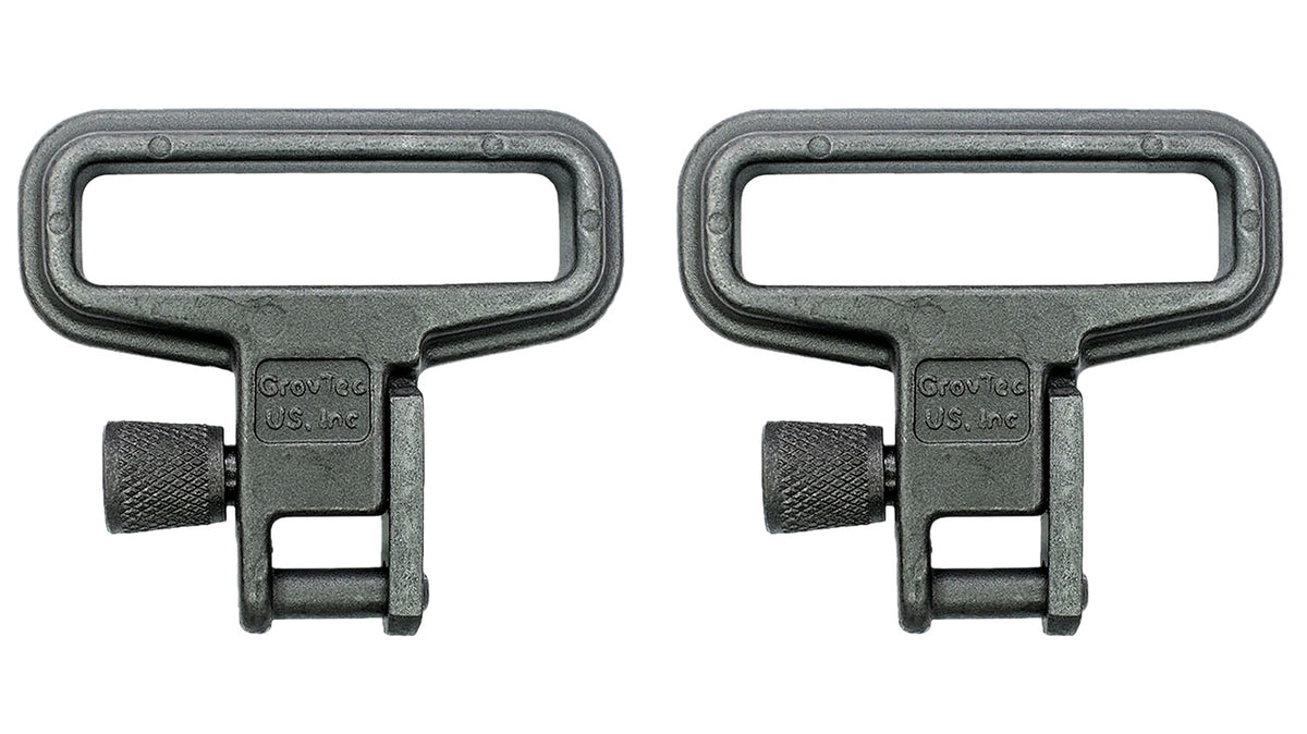 GrovTec GTSW05 Black Zinc Phosphate 1.25" Mil-Force Swivel Set Rifle