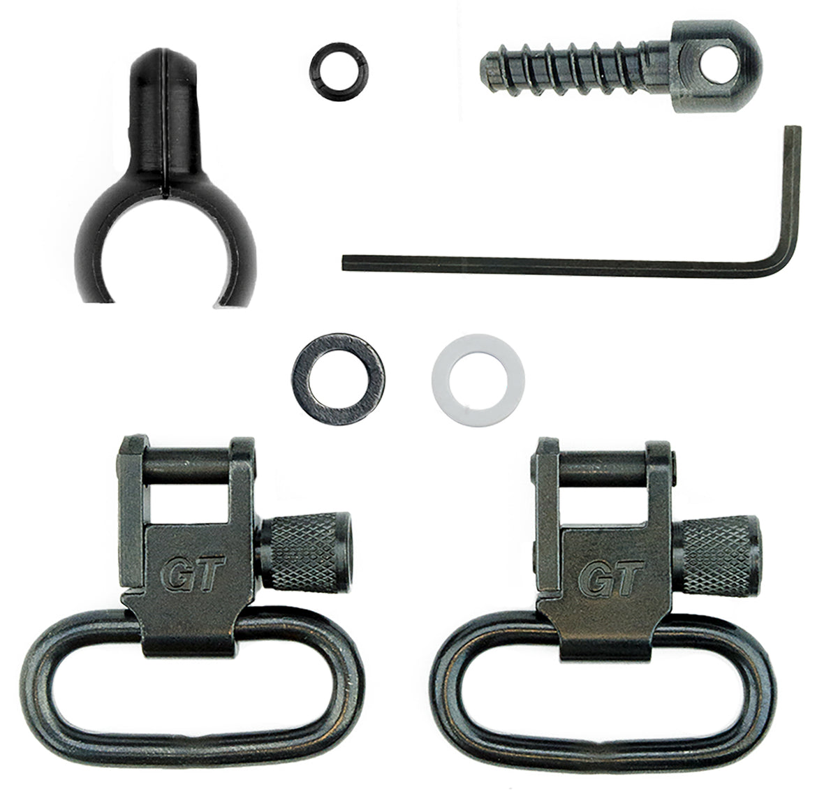 GrovTec GTSW43 Rifle Band Swivel Set 1" Black for .630"-.675" Magazine Tubes