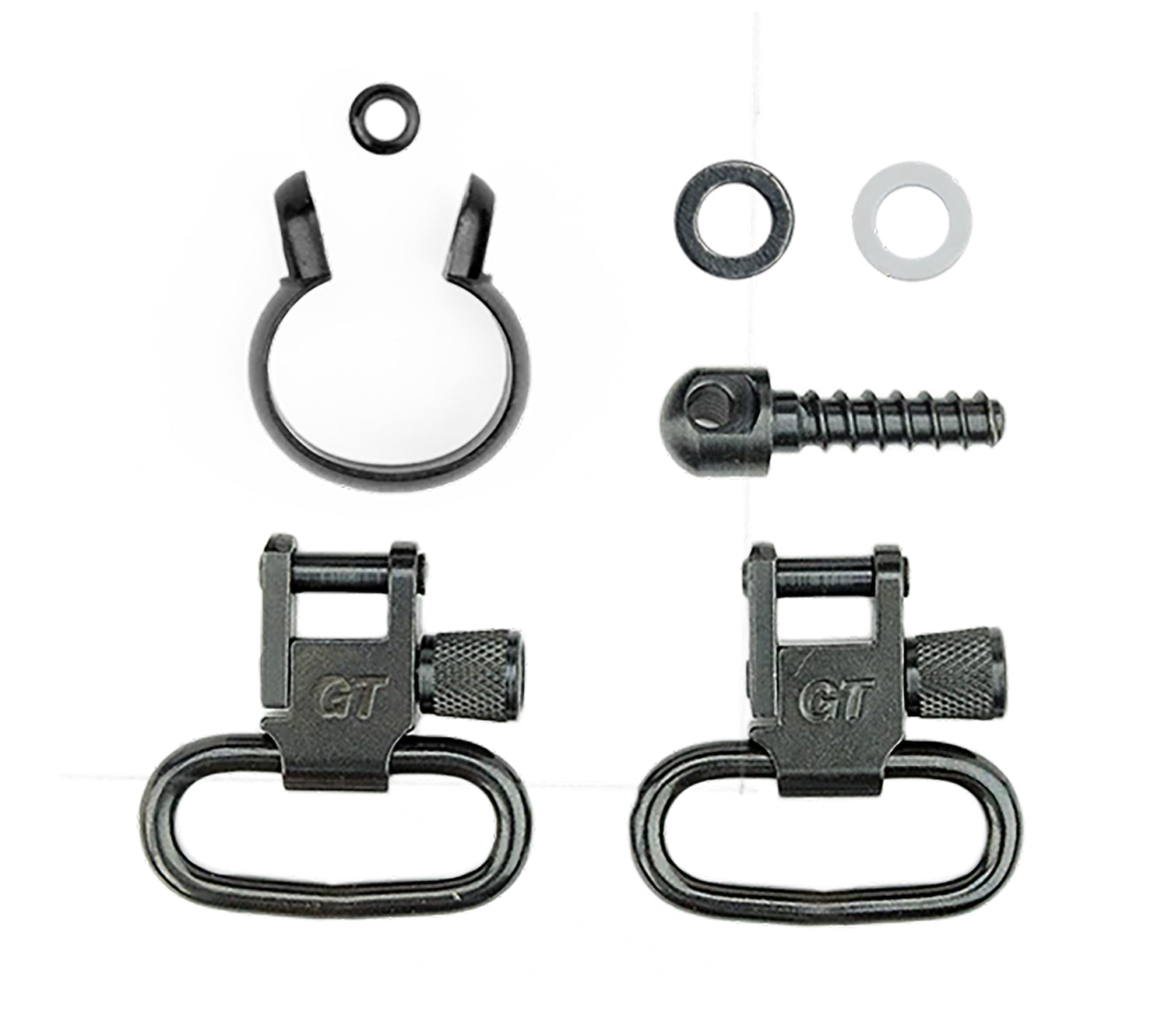 GrovTec GTSW41 Uberti 1866 Yellow Boy/1873 Barrel Band 1" Black Steel Swivel Set