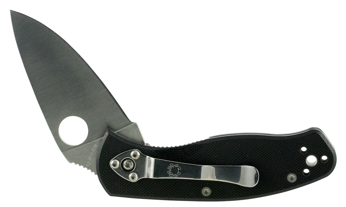 Spyderco C136GP Persistence Folding Knife 2.77" Plain Edge 8Cr13MoV SS Blade Black G10 Handle & Pocket Clip