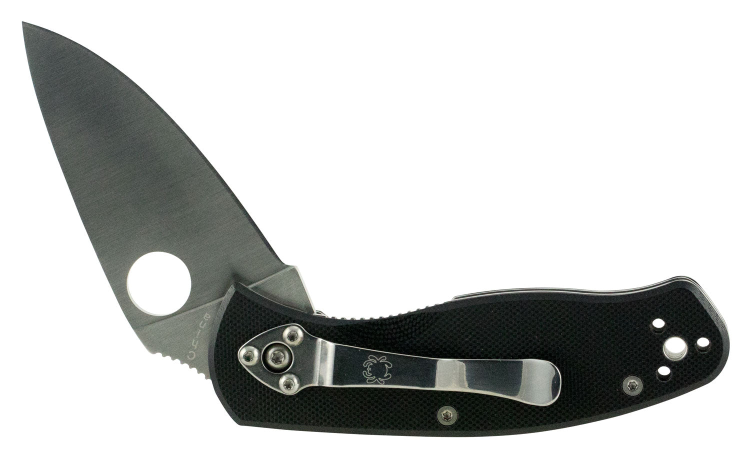 Spyderco C136GP Persistence Folding Knife 2.77" Plain Edge 8Cr13MoV SS Blade Black G10 Handle & Pocket Clip