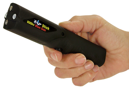 Zap ZAPSTK800FB Stun Gun Black Plastic Close Contact with LED Lights