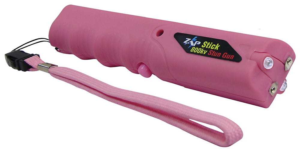 Zap ZAPSTK800FP Stun Gun Pink Plastic Close Contact with LED Lights