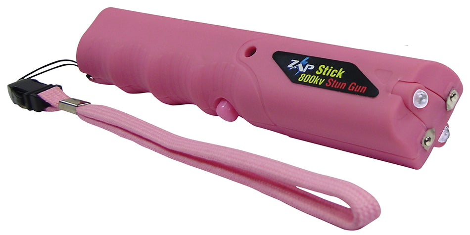 Zap ZAPSTK800FP Stun Gun Pink Plastic Close Contact with LED Lights