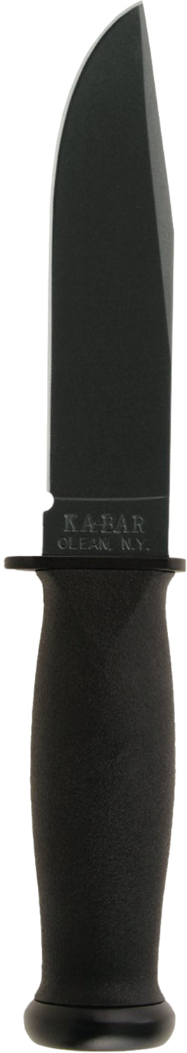 Ka-Bar 2221 Mark I 5.13" Fixed Plain Clip Point Blade 1095 Cro-Van Steel Black Kraton G Handle MOLLE Compatible Sheath