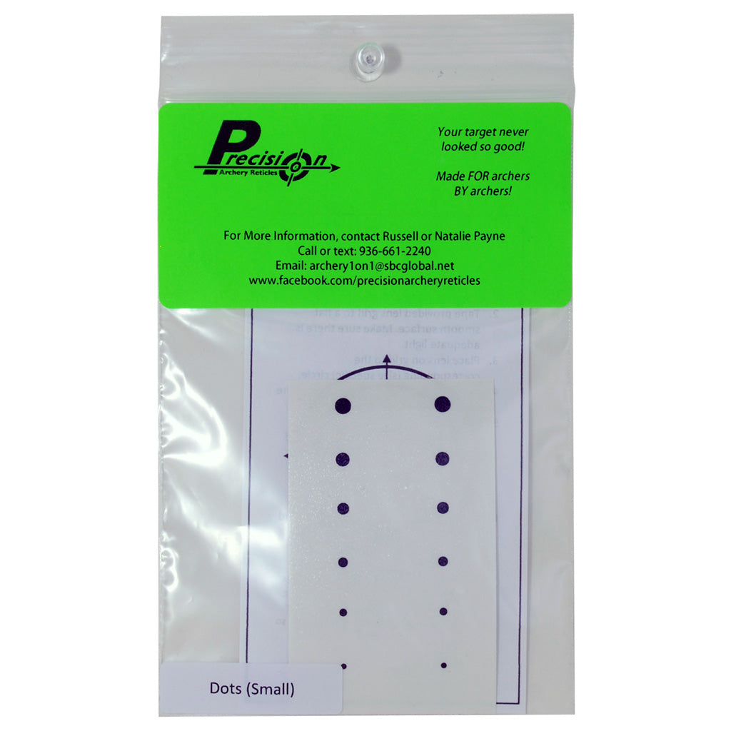 Axcel Black Small Dot Lens Decal Kit Archery