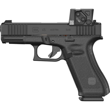 Glock P64550B01DC8A3 G45 Gen6 w/Aimpoint Crossover 9mm Luger 4.02" Black GMB Barrel, Black nDLC Steel Serrated w/Optic Slide, Black Polymer Frame w/Accessory Rail, Interchangeable Backstrap Grip, Aimp
