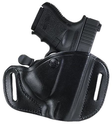 Bianchi 82 CarryLok OWB Black Leather Holster Size 11D w/FingerLok Retention, Fits Glock 26/27/Taurus GX4, Right Hand