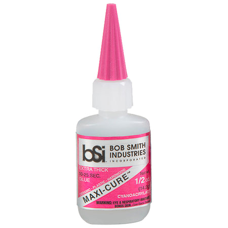 Bob Smith Maxi-Cure Extra Thick CA Glue for Vanes and Feathers 1/2 oz