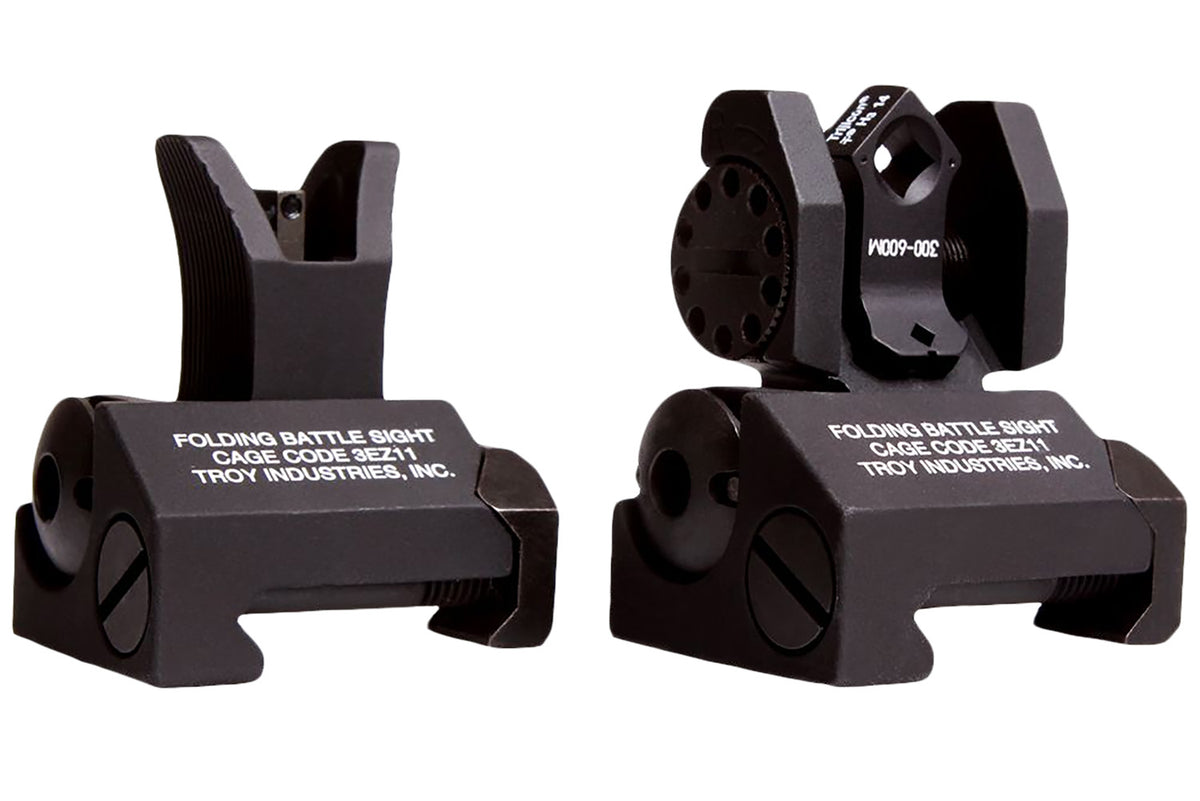 Troy Industries Micro Tritium BattleSight Set M4 Front Dioptic Aperture Rear Black Anodized