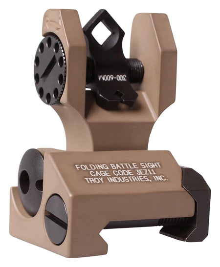 Troy Industries Rear Folding Dioptic Aperture BattleSight Flat Dark Earth Finish for AR-15
