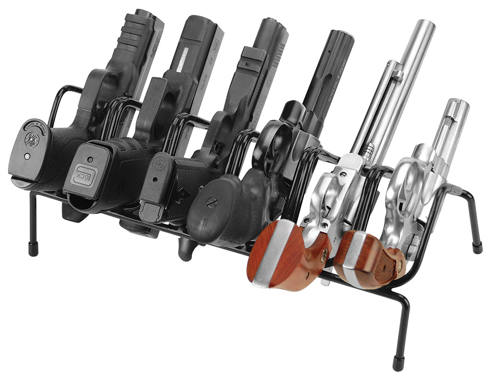 PAST 222210 LockDown 6 Handgun Storage Rack Black Vinyl-Coated Metal