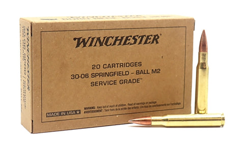 Winchester .30-06 Springfield SERVICE GRADECenterfire Target 150 grain Full Metal Jacket ammunition