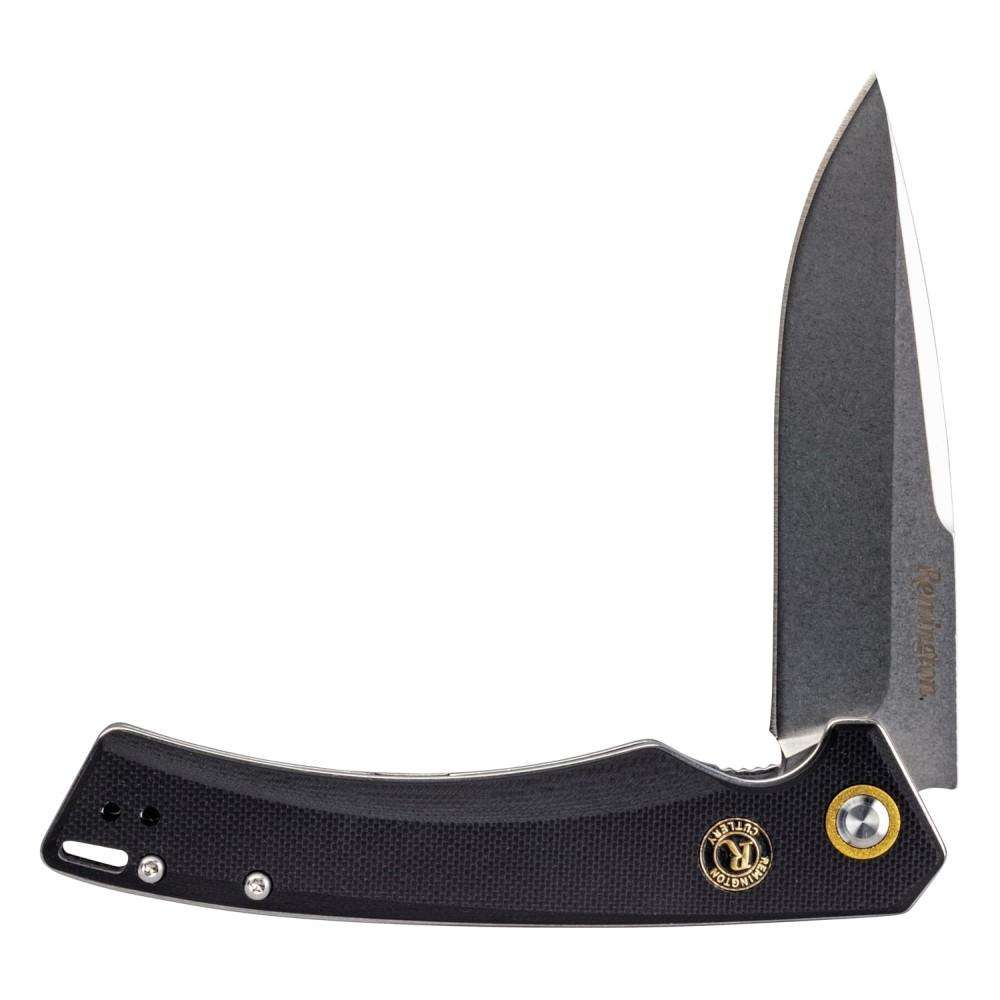 Remington EDC Liner Lock Folder 4.75in Drop Point Blade Black G10 Handle