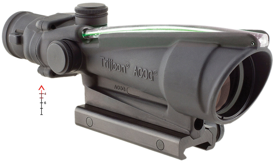 Trijicon ACOG 100144 Black Hardcoat Anodized 3.5x35mm Fixed Scope Illuminated Green Chevron .308/7.62 BDC