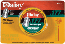Daisy .177 Cal Pointed Lead Airgun Pellets 250-Ct 6-Pack