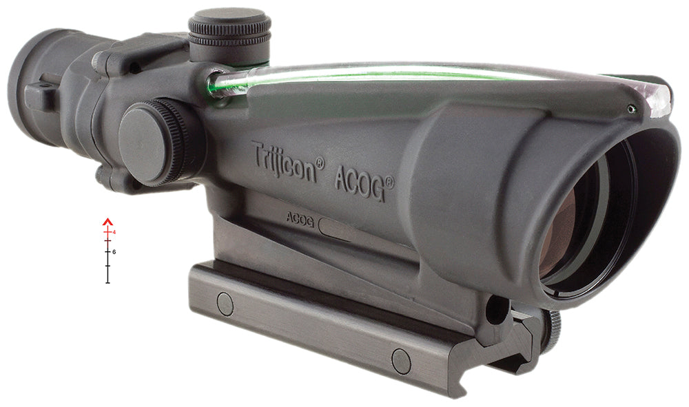 Trijicon ACOG 100149 Black Hardcoat Anodized 3.5x35mm Fixed Scope Illuminated Green Chevron .223/5.56 BDC
