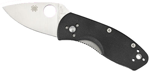Spyderco C148GP Ambitious Folding Knife 2.25" Plain Edge 8Cr13MoV SS Blade Black G10 Handle & Pocket Clip