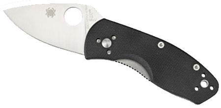 Spyderco C148GP Ambitious Folding Knife 2.25" Plain Edge 8Cr13MoV SS Blade Black G10 Handle & Pocket Clip