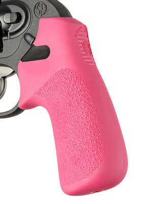 Hogue Ruger LCR Tamer Grip Rubber No Finger Grooves - Pink