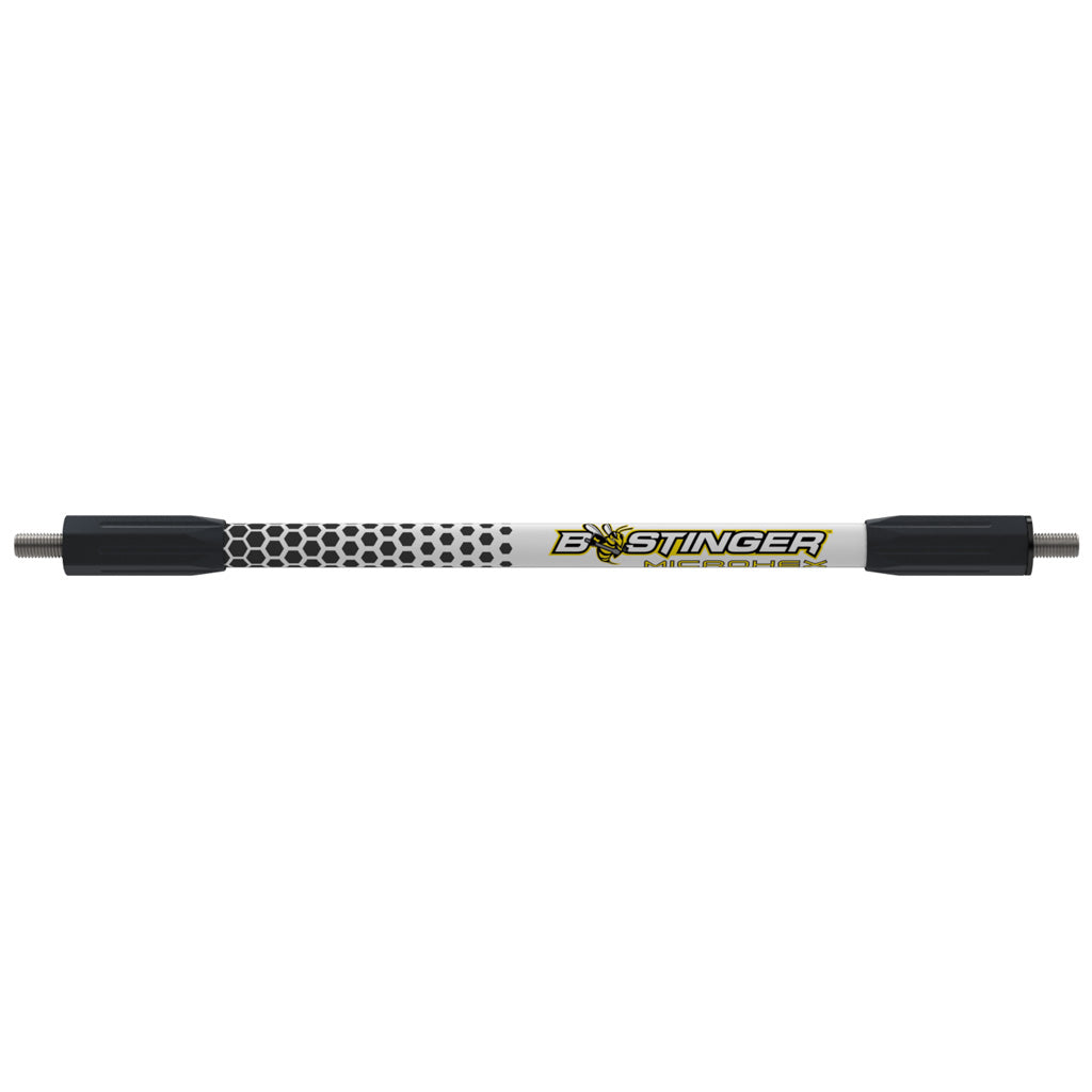 Bee Stinger MicroHex V-Bar Stabilizer 15 Inch Black and White Stainless Steel Stud