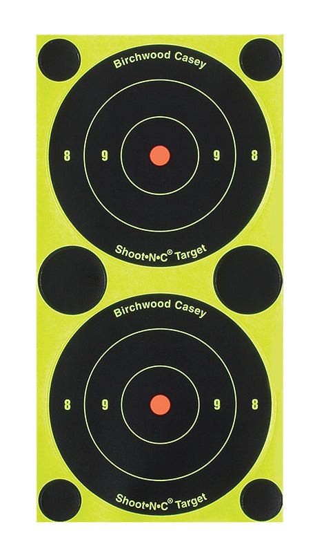 Birchwood Casey 34375 Shoot-N-C 3" Reactive Bullseye Self-Adhesive Targets with Pasters 240 Pack