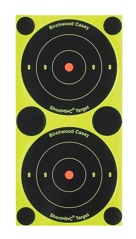 Birchwood Casey 34375 Shoot-N-C 3" Reactive Bullseye Self-Adhesive Targets with Pasters 240 Pack