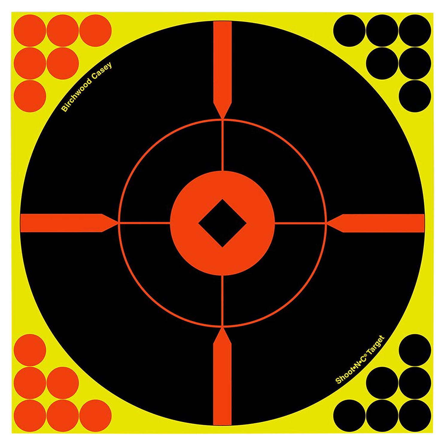 Birchwood Casey 34850 Shoot-N-C 8" BMW Reactive Bullseye Self-Adhesive Targets with Pasters 50 Pack