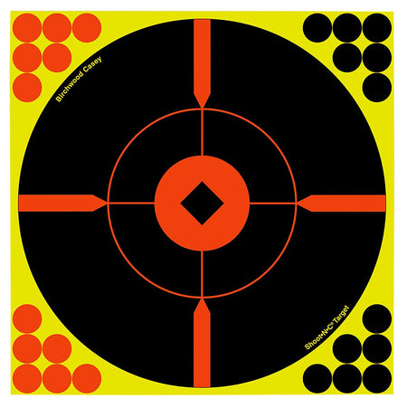 Birchwood Casey 34850 Shoot-N-C 8" BMW Reactive Bullseye Self-Adhesive Targets with Pasters 50 Pack