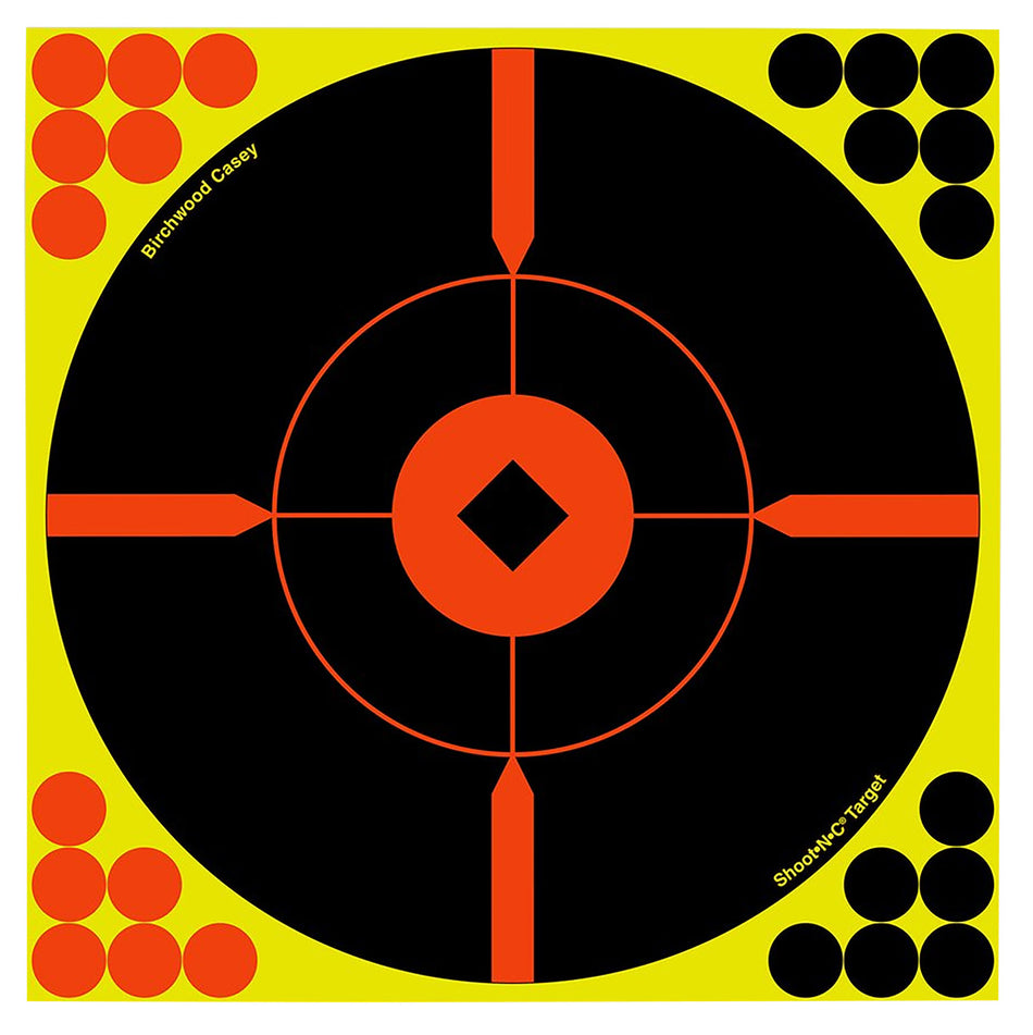 Birchwood Casey 34850 Shoot-N-C 8" BMW Reactive Bullseye Self-Adhesive Targets with Pasters 50 Pack