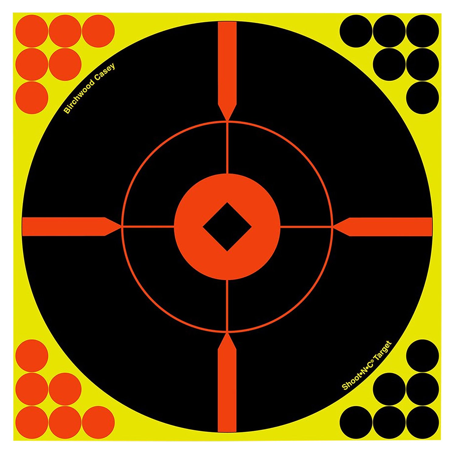 Birchwood Casey 34015 Shoot-N-C 12" BMW Reactive Bullseye Self-Adhesive Targets with Pasters 5 Pack