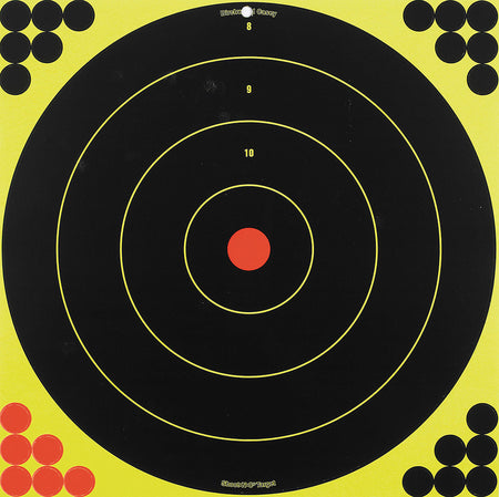 Birchwood Casey 34185 Shoot-N-C 17.25" Reactive Bullseye Self-Adhesive Targets with Pasters 5 Pack
