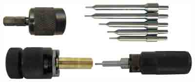 Lyman E-Zee Rifle Case Trimmer Set with 5 Pilots