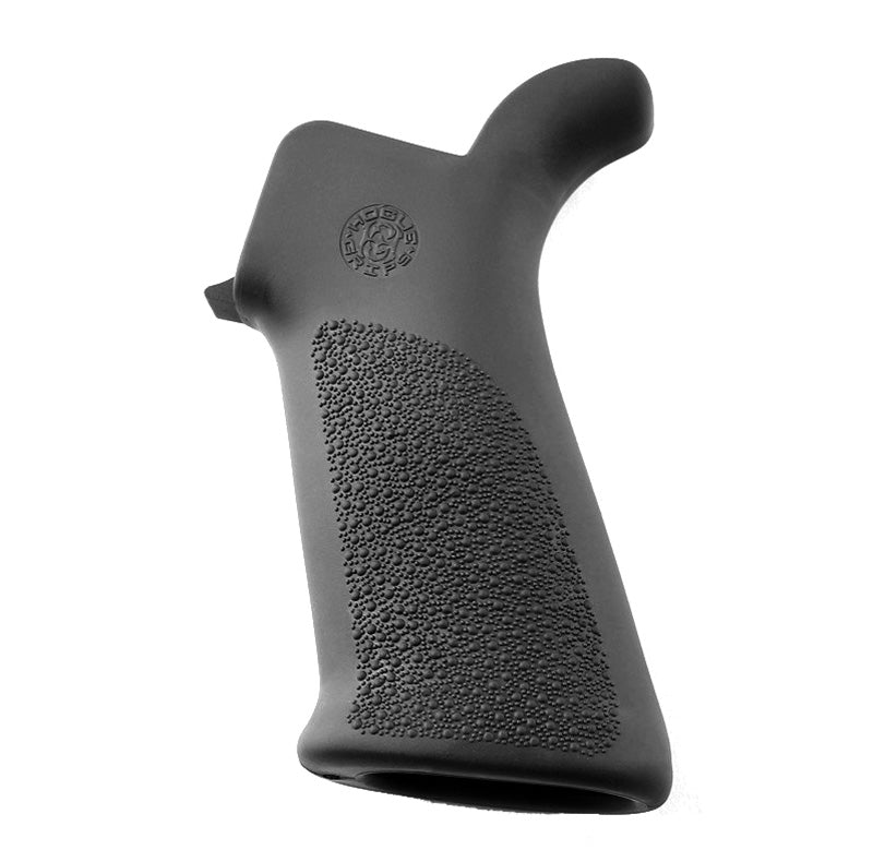Hogue AR-15/M-16 Rubber BeaverTail Pistol Grip, No Finger Grooves, Grey