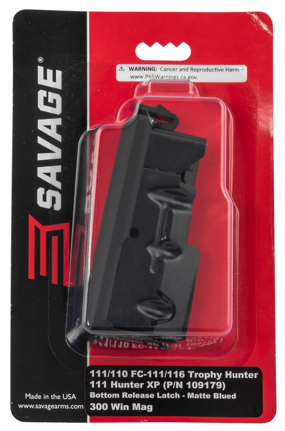 Savage Arms 55254 Detachable Blued 3-Rd Magazine 375 Ruger/300 Win Mag Savage