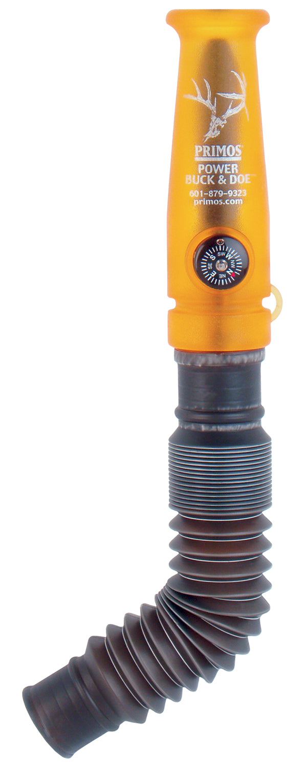 Primos 729 Power Grunter Single & Double Reed Deer Call - Compass Included, Black