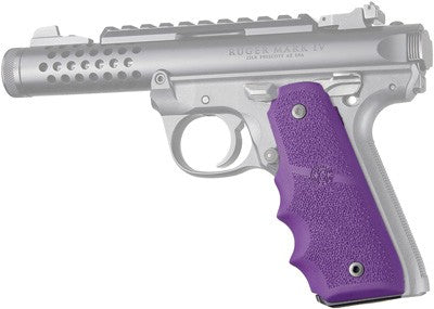 Hogue Ruger 22/45 Mark IV Overmolded Rubber Finger Groove Grips Purple